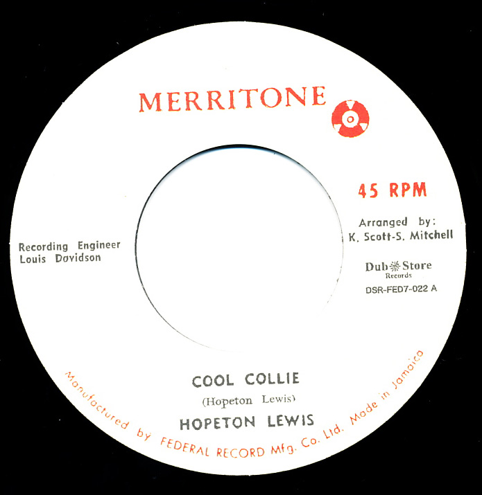 米7” Hopeton Lewis Cool Cool Collie / Deh Pon Dem  PK963A K &amp; K Records /00080 HOPETON LEWIS - Cool Collie [1966] - YouTube